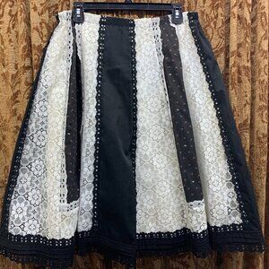 Vintage Carefree Fashions Scottsdale AZ Black and Lace Prairie Boho Skirt